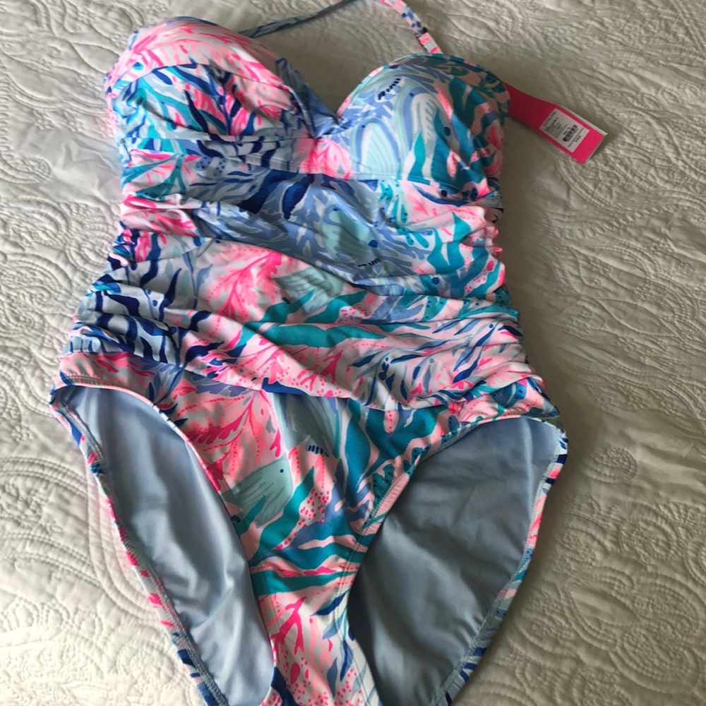 Lily Pulitzer Flamenco Blue Kaleidoscope Coral
